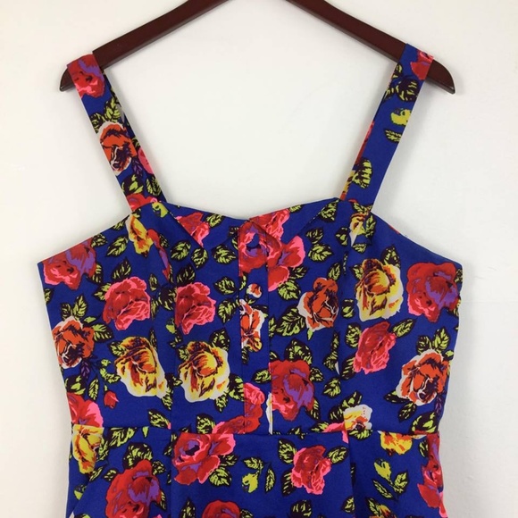 Forever21+ Blue/Pink Floral Summer Dress - size 1X - Picture 4 of 6